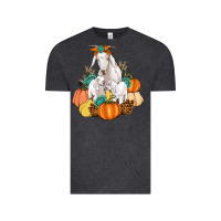 Vintage Black Goat family fall pumpkins gemstone Vintage Tee - Artiststas