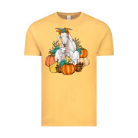 Vintage Mustard Goat family fall pumpkins gemstone Vintage Tee - Artiststas