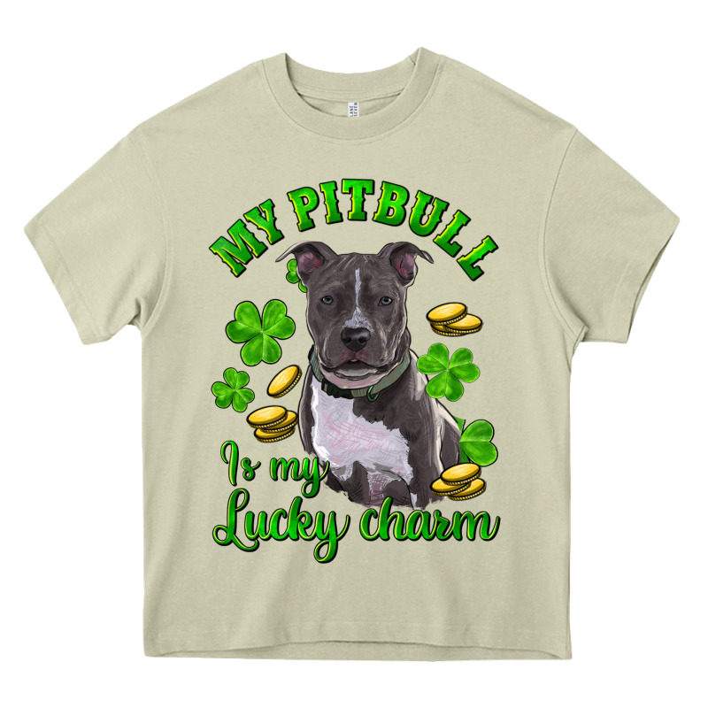 St. Patrick's Day My Pitbull Is My Lucky Charm Heavy Core Tee by RanaPortraitStore | Teevron