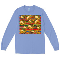 Colony Blue tacos and sunflowers with serape leopard background Long Sleeve Tee - BarkalooDesign