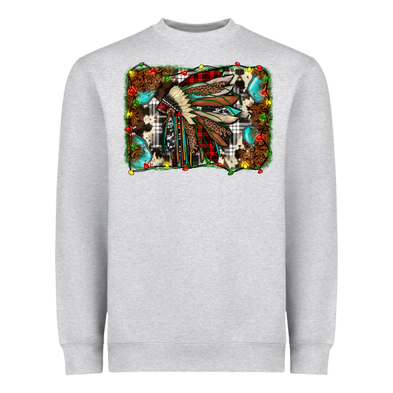 Christmas Indian Headdress Heavyweight Sweatshirt by JahusDesignShop | Teevron