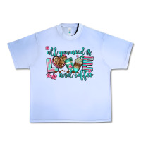 Grape Ice all you need is love and coffee Urban Heavy Tee - AdoDesignShop