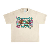 Sandshell all you need is love and coffee Urban Heavy Tee - AdoDesignShop