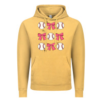 Vintage Mustard baseball coquette bow Vintage Hoodie - JahusDesignShop