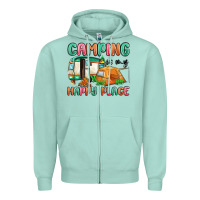 Seafoam camping is my happy place Zipper Hoodie - MaliasSmallBusiness