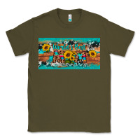 Army Green world's best mom sunflower license plate Classic Tee - Artiststas