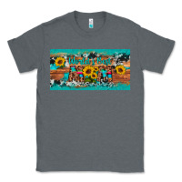 Charcoal Heather world's best mom sunflower license plate Classic Tee - Artiststas