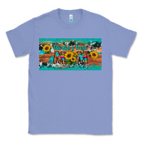 Colony Blue world's best mom sunflower license plate Classic Tee - Artiststas
