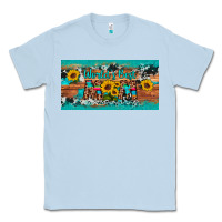 Dusty Blue world's best mom sunflower license plate Classic Tee - Artiststas