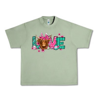 Oil Green love easter floral longhaired cow Urban Heavy Tee - Jasminsmagicworld