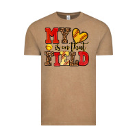 Vintage Coffee my heart is on that field softball Vintage Tee - AdoDesignShop