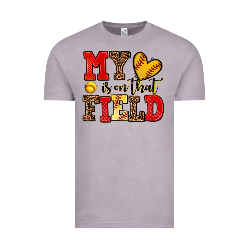 My Heart Is On That Field Softball Vintage Tee by AdoDesignShop | Teevron