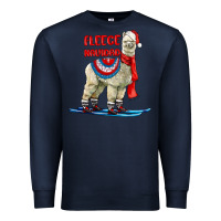 Navy Fleece Navidad Alpaca Premium Sweatshirt - LillyAllenDesigns