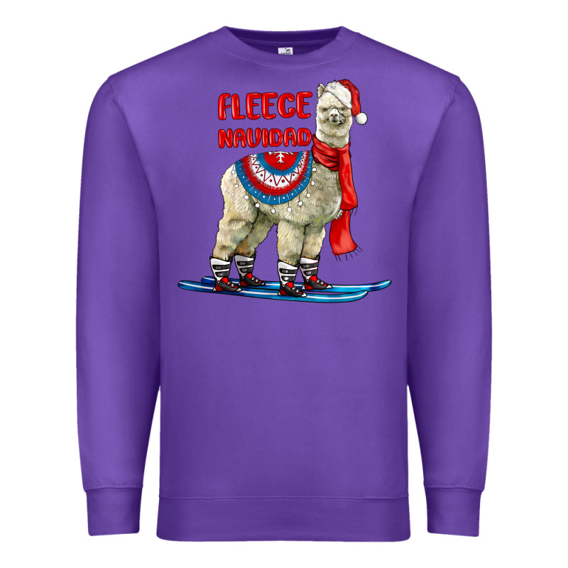 Fleece Navidad Alpaca Premium Sweatshirt by LillyAllenDesigns | Teevron