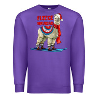 Purple Fleece Navidad Alpaca Premium Sweatshirt - LillyAllenDesigns
