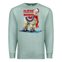 Seafoam Fleece Navidad Alpaca Premium Sweatshirt - LillyAllenDesigns