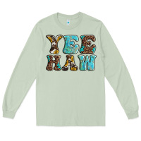 Matcha western sunflowers turquoise leopard yee haw Long Sleeve Tee - BarkalooDesign