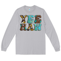 Moon Dust western sunflowers turquoise leopard yee haw Long Sleeve Tee - BarkalooDesign