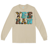 Mushroom western sunflowers turquoise leopard yee haw Long Sleeve Tee - BarkalooDesign