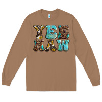 Toasted Coconut western sunflowers turquoise leopard yee haw Long Sleeve Tee - BarkalooDesign