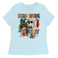 Baby Blue dead inside but jolly as fuck Ladies Tee - MaliasSmallBusiness