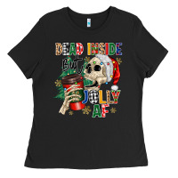 Black dead inside but jolly as fuck Ladies Tee - MaliasSmallBusiness