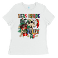 White dead inside but jolly as fuck Ladies Tee - MaliasSmallBusiness
