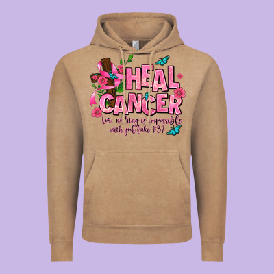 Heal Cancer Vintage Hoodie Designed By Adodesignshop