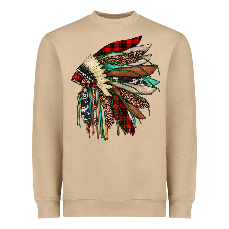 Christmas Indian Headdress Heavyweight Sweatshirt by JahusDesignShop | Teevron