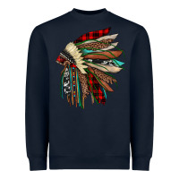 Navy christmas indian headdress Heavyweight Sweatshirt - JahusDesignShop