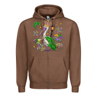 Chestnut mardi gras pelican Zipper Hoodie - MaliasSmallBusiness
