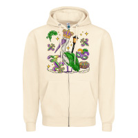 Sandshell mardi gras pelican Zipper Hoodie - MaliasSmallBusiness
