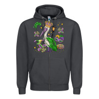 Smoke mardi gras pelican Zipper Hoodie - MaliasSmallBusiness