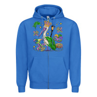 True Royal mardi gras pelican Zipper Hoodie - MaliasSmallBusiness