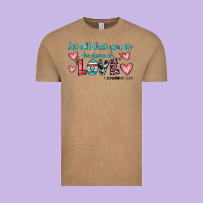 Let All That You Do Be Done In Love Vintage Tee Designed By Jahusdesignshop