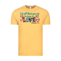 Vintage Mustard let all that you do be done in love Vintage Tee - JahusDesignShop