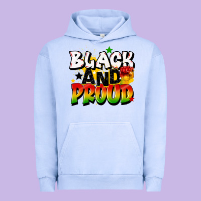 Black And Proud Urban Hoodie Designed By Cowgirlartshop