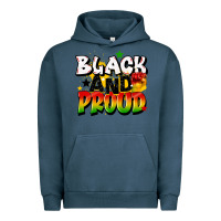 Pigment Midnight Navy black and proud Urban Hoodie - CowGirlArtShop