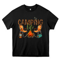 Black camping life Heavy Core Tee - texasbilliewilder