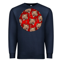 Navy christmas pig Premium Sweatshirt - LillyAllenDesigns