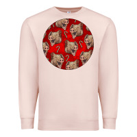 Pale Pink christmas pig Premium Sweatshirt - LillyAllenDesigns