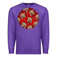 Purple christmas pig Premium Sweatshirt - LillyAllenDesigns