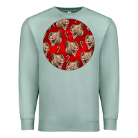 Seafoam christmas pig Premium Sweatshirt - LillyAllenDesigns
