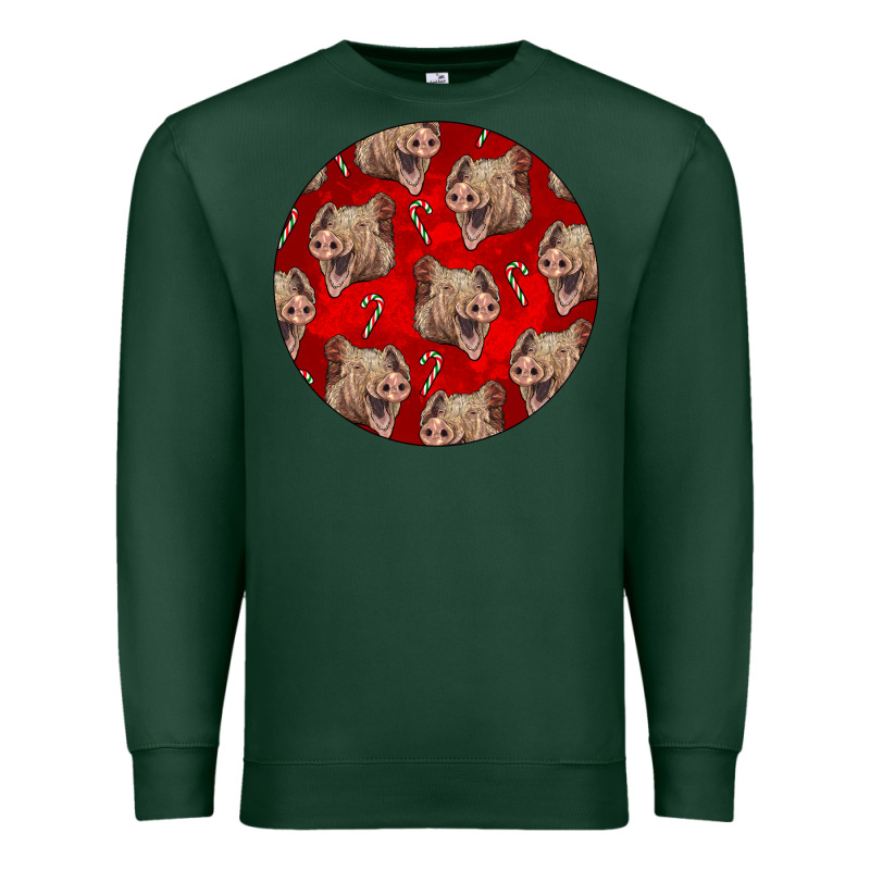 Christmas Pig Premium Sweatshirt by LillyAllenDesigns | Teevron