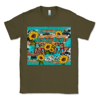 Army Green world's best mom sunflower leopard cowhide Classic Tee - Artiststas