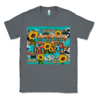 Charcoal Heather world's best mom sunflower leopard cowhide Classic Tee - Artiststas