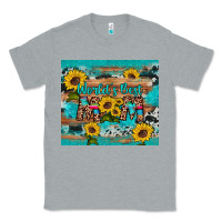 Heather Grey world's best mom sunflower leopard cowhide Classic Tee - Artiststas