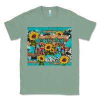 Sage world's best mom sunflower leopard cowhide Classic Tee - Artiststas