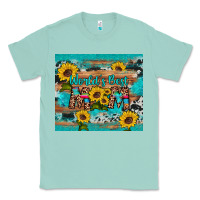 Seafoam world's best mom sunflower leopard cowhide Classic Tee - Artiststas