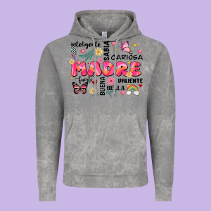 Ella Es Mama Vintage Hoodie Designed By Jahusdesignshop